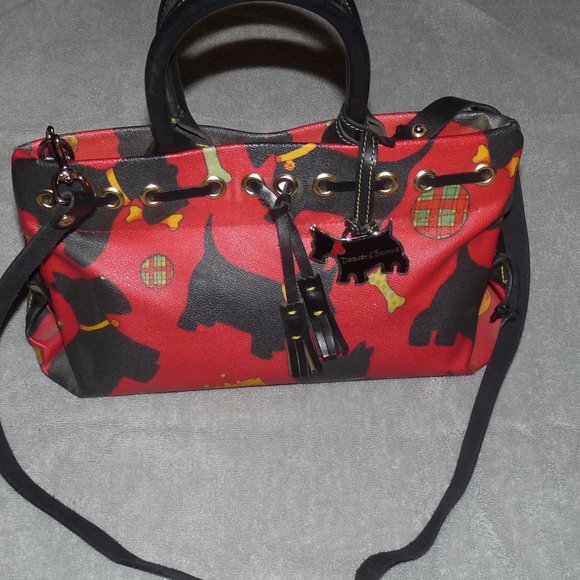 Dooney & Bourke Handbags - Dooney & Bourke Scottie Dog Tassel Satchel